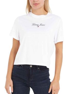 Camiseta Tommy Jeans Essential Blanco para Mujer