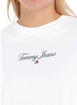 Camiseta Tommy Jeans Essential Blanco para Mujer