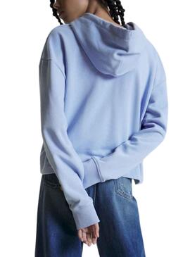 Sudadera Tommy Jeans Relaxed Essential Azul Mujer