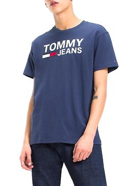 Camiseta Tommy Jeans Logo Azul