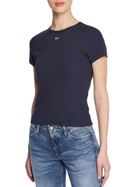 Camiseta Tommy Jeans Essential Marino para Mujer