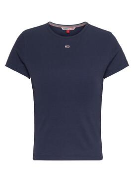 Camiseta Tommy Jeans Essential Marino para Mujer