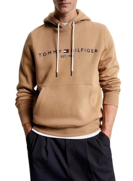 Sudadera Tommy Hilfiger Logo Hoody Marrón Hombre