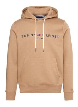 Sudadera Tommy Hilfiger Logo Hoody Marrón Hombre