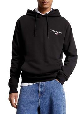 Sudadera Tommy Jeans Entry Graphic Negro Hombre