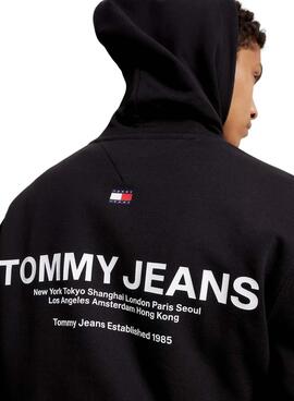 Sudadera Tommy Jeans Entry Graphic Negro Hombre