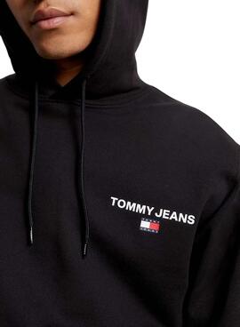 Sudadera Tommy Jeans Entry Graphic Negro Hombre