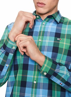 Camisa Tommy Jeans Essential Verde para Hombre