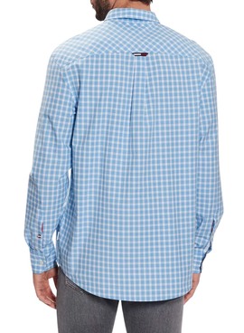 Camisa Tommy Jeans Essential Azul para Hombre