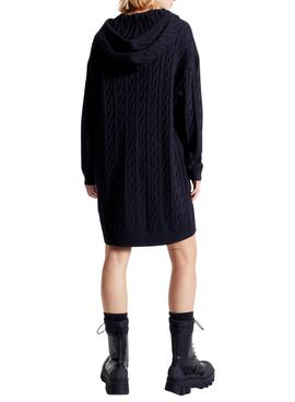 Vestido Tommy Jeans Cable Flag Negro para Mujer