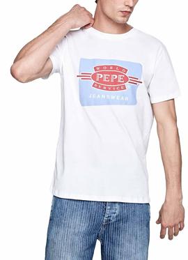 Camiseta Pepe Jeans Vintage Blanco Hombre