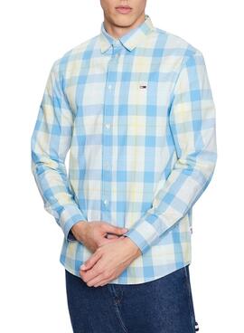 Camisa Tommy Jeans Essential Amarillo para Hombre