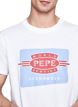 Camiseta Pepe Jeans Vintage Blanco Hombre