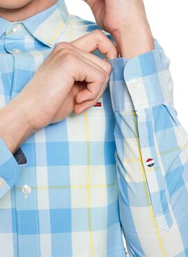 Camisa Tommy Jeans Essential Amarillo para Hombre