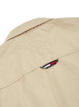 Sobrecamisa Tommy Jeans Classic Solid Beige Hombre