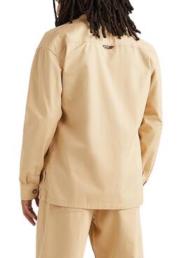 Sobrecamisa Tommy Jeans Classic Solid Beige Hombre