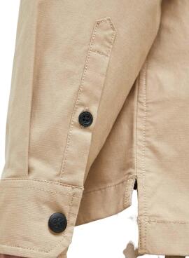 Camisa Calvin Klein Utility Cargo Camel Hombre