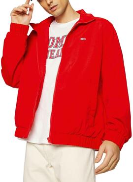 Chaqueta Tommy Jeans Essential Rojo para Hombre