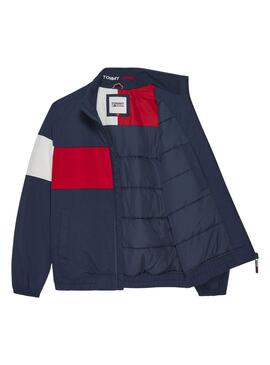 Chaqueta Tommy Jeans Colorblock para Hombre Marina