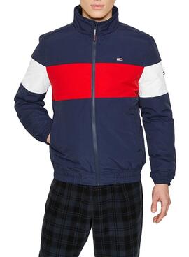 Chaqueta Tommy Jeans Colorblock para Hombre Marina