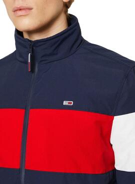 Chaqueta Tommy Jeans Colorblock para Hombre Marina