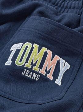 Bermudas Tommy Jeans College Marino para Hombre