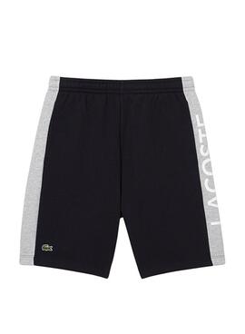 Bermuda Lacoste Jogger Bicolor Negro y Gris