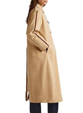 Gabardina Pepe Jeans Marla Beige para Mujer