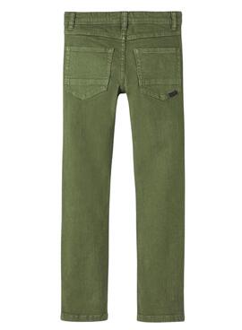 Pantalón Name It Theo Slim Verde para Niño