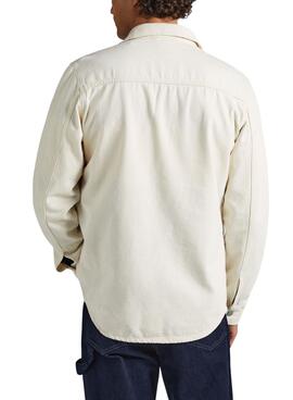 Sobrecamisa Pepe Jeans Dave Natural Beige Hombre