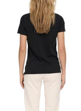 Camiseta Only Lucy Reg Negro para Mujer