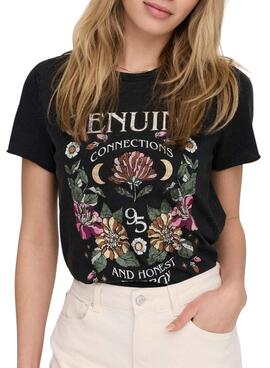 Camiseta Only Lucy Reg Negro para Mujer
