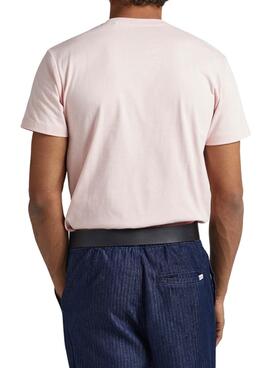 Camiseta Pepe Jeans Wolf Rosa para Hombre