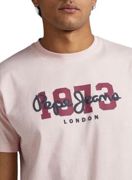 Camiseta Pepe Jeans Wolf Rosa para Hombre