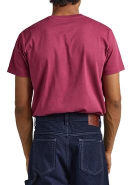 Camiseta Pepe Jeans Melbourne Rojo para Hombre