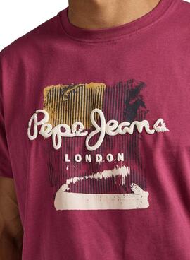 Camiseta Pepe Jeans Melbourne Rojo para Hombre