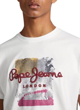 Camiseta Pepe Jeans Melbourne Blanco para Hombre