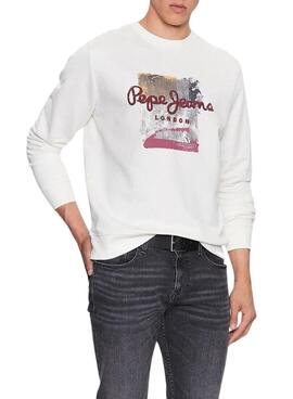 Sudadera Pepe Jeans Melbourne Blanco para Hombre