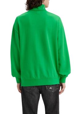 Sudadera Levis Relaxed Graphic Zip Verde Hombre