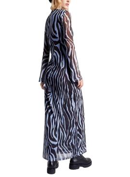 Vestido Tommy Jeans Zebra Maxi Azul para Mujer