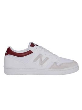 Zapatillas New Balance 480 Blanco y Granate