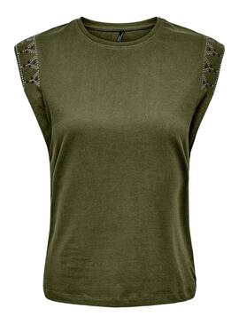 Camiseta Only Tana Life Verde para Mujer