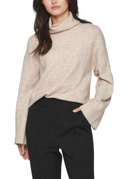 Jersey Vila Vivimalina Rollneck Beige para Mujer