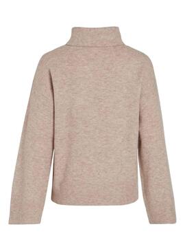 Jersey Vila Vivimalina Rollneck Beige para Mujer