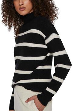 Jersey Vila Viril MockNeck Negro para Mujer