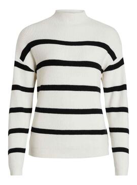 Jersey Vila Viril MockNeck Blanco para Mujer