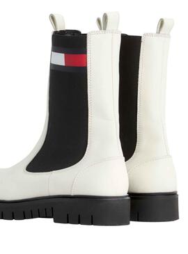 Botines Tommy Jeans Long Chelsea Blanco Mujer