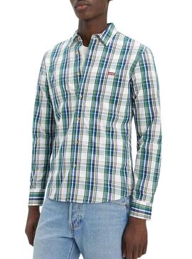 Camisa Levis Battery Cuadros Verde para Hombre