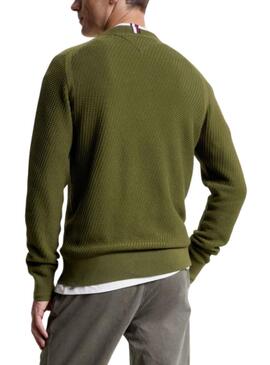 Jersey Tommy Hilfiger Rectangular Verde Hombre