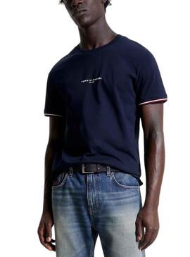 Camiseta Tommy Hilfiger Tipped Marino para Hombre